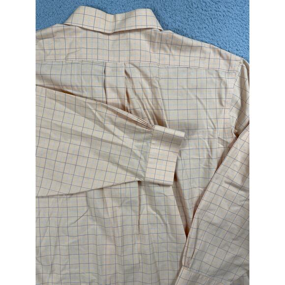Brooks Brothers Mens Size 17 1/2 -2/3 Orange Peach Button Down Dress Shirt - Picture 10 of 13